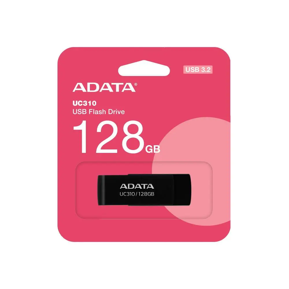 USB памет Adata UC310 128GB USB 3.2 Black - UC310-128G-RBK