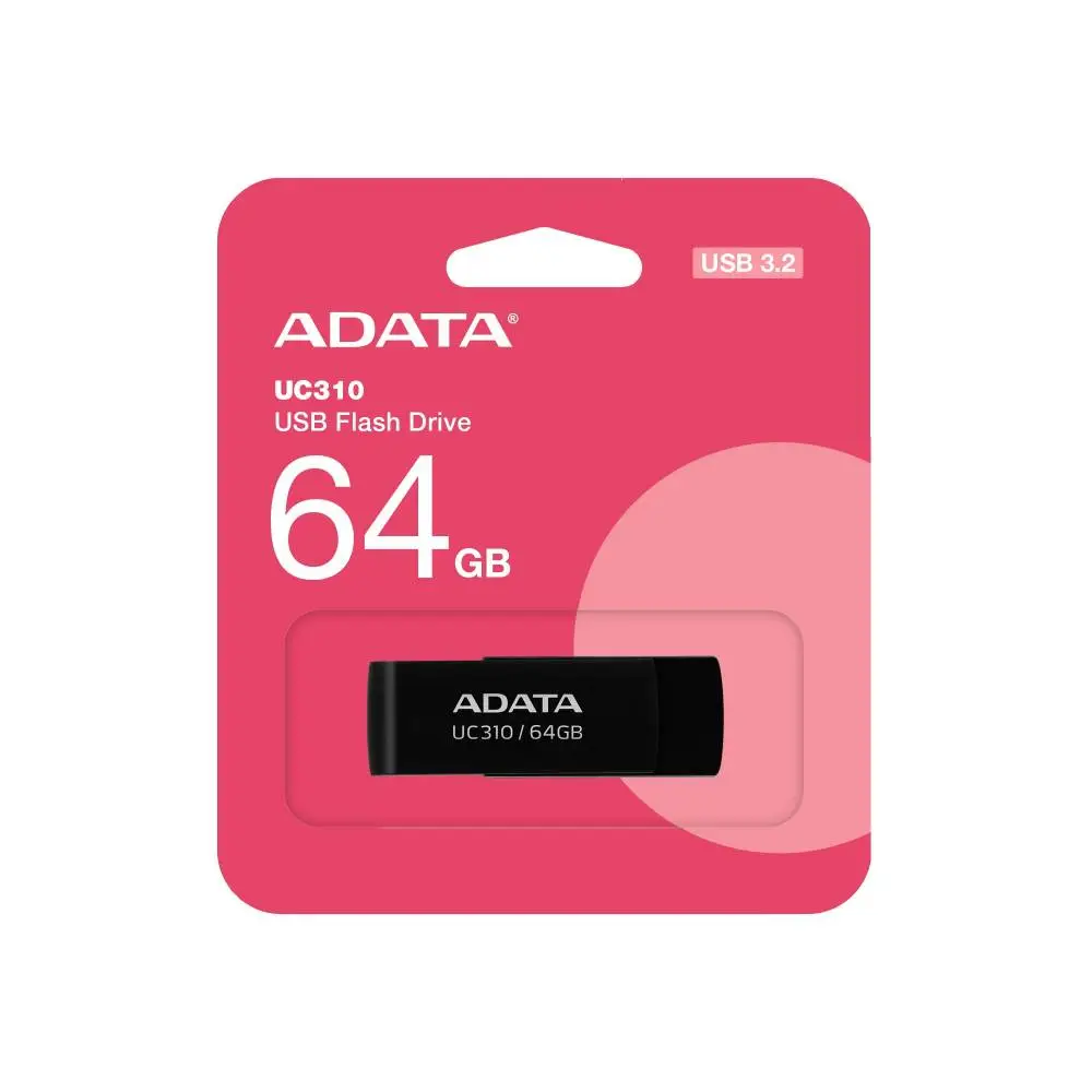 USB памет Adata UC310 64GB USB Type-C Black - UC310-64G-RBK