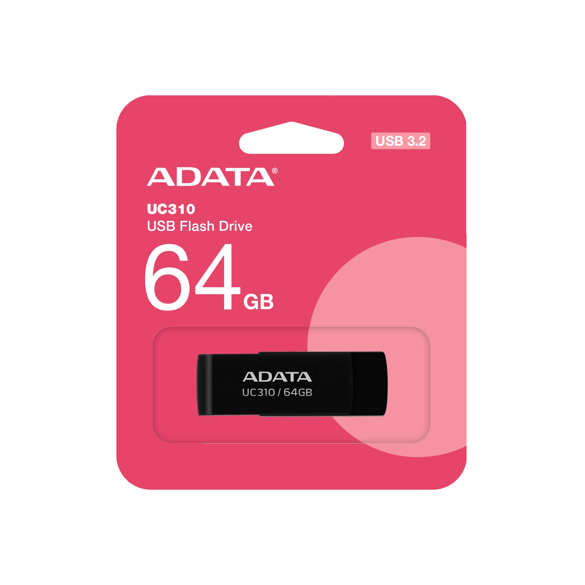 USB памет Adata UC310 64GB USB Type-C Black - UC310-64G-RBK