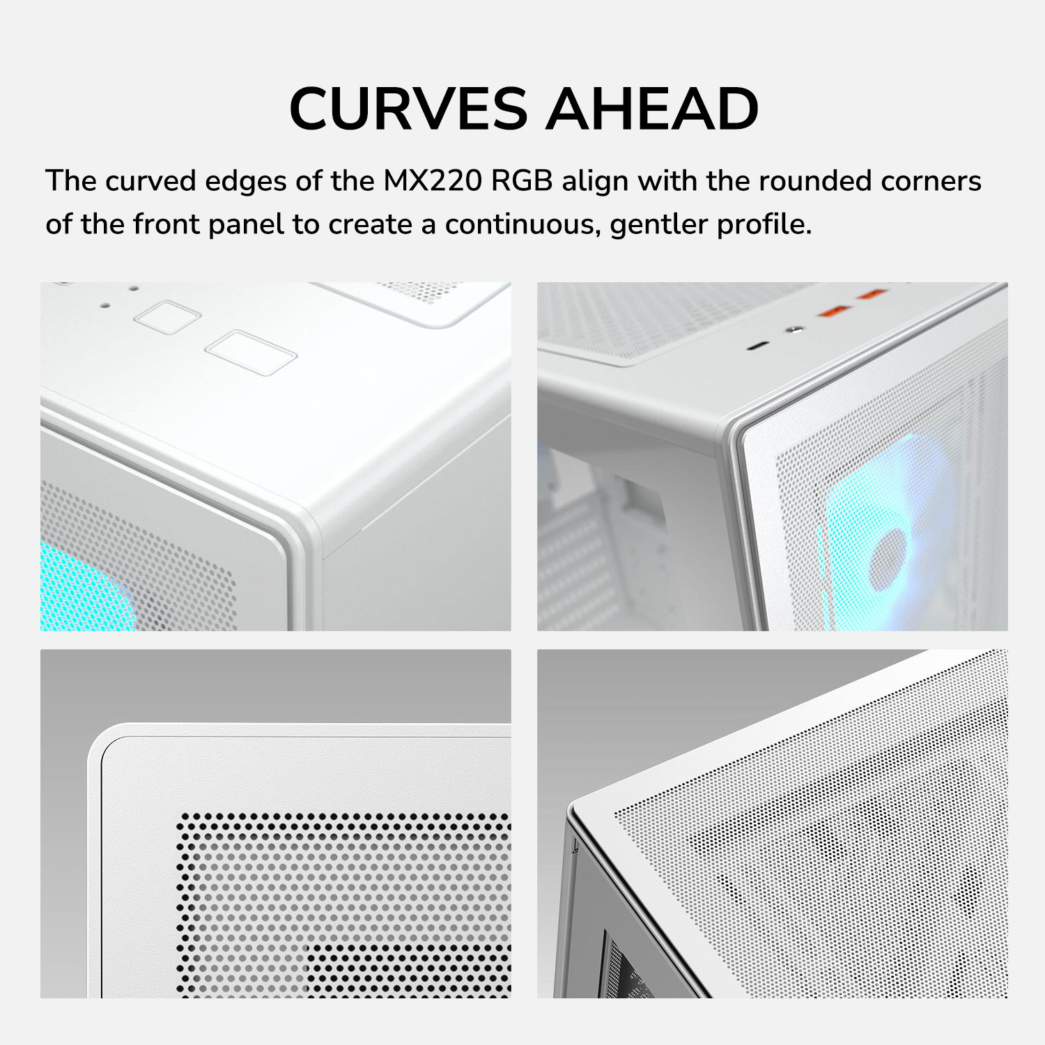 Корпус Cougar MX220 RGB White Mid-Tower Case - CGR-2AC8W-RGB