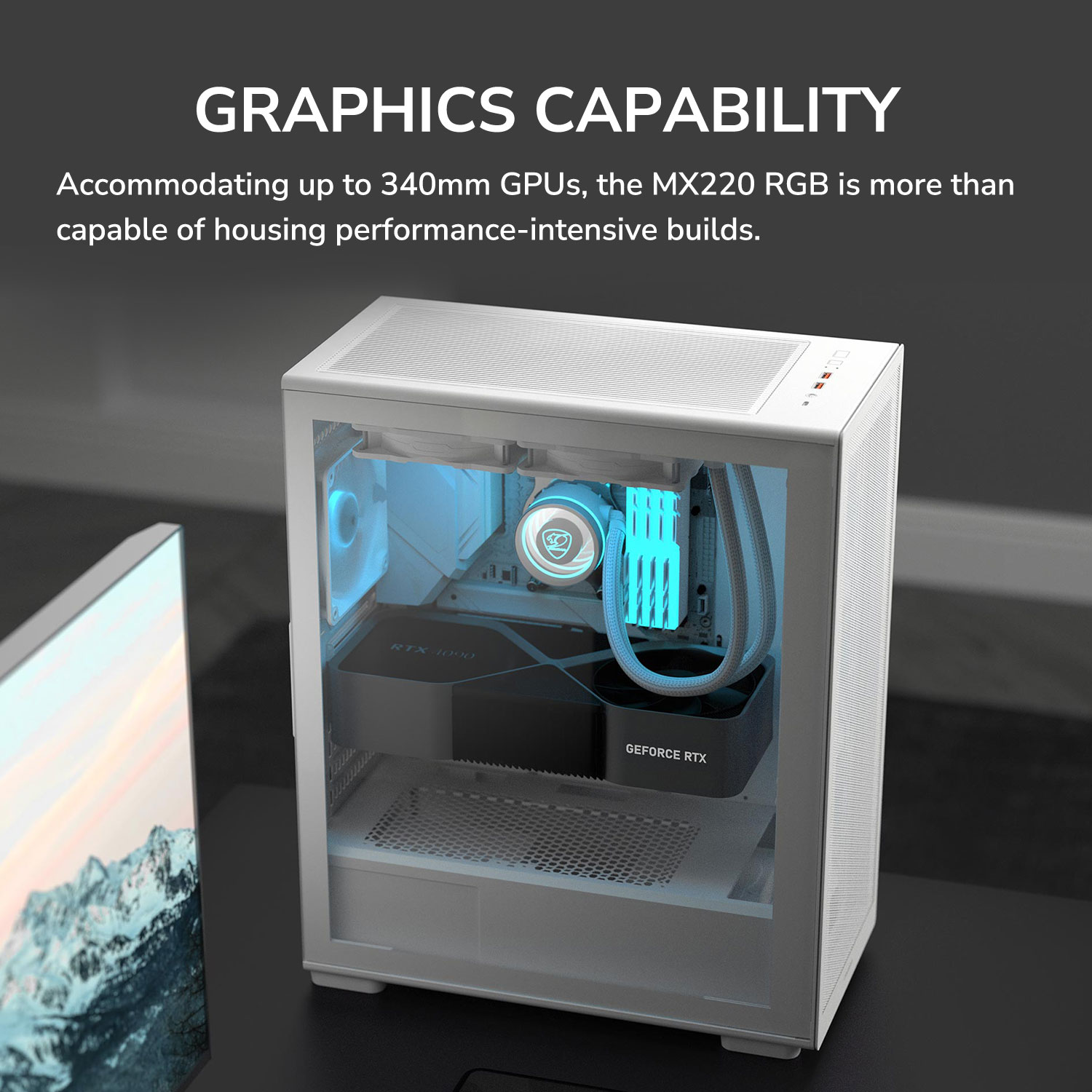 Корпус Cougar MX220 RGB White Mid-Tower Case - CGR-2AC8W-RGB