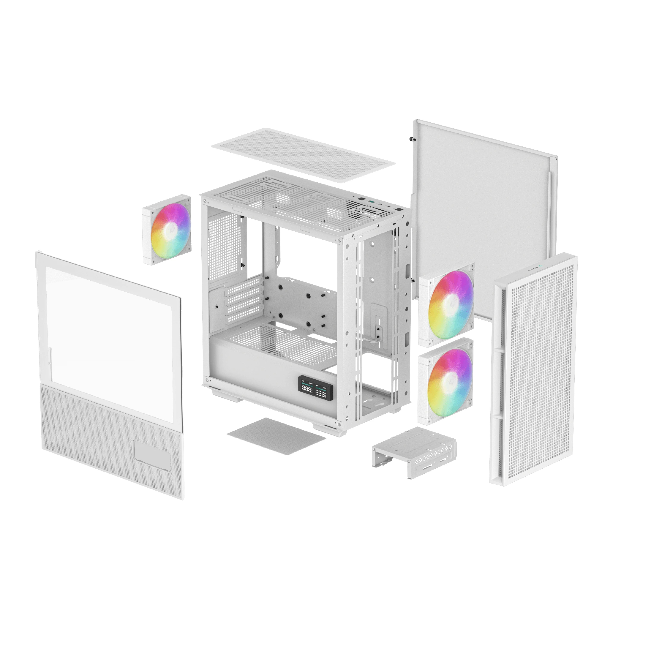 Кутия DeepCool CH360 DIGITAL WH Case mATX