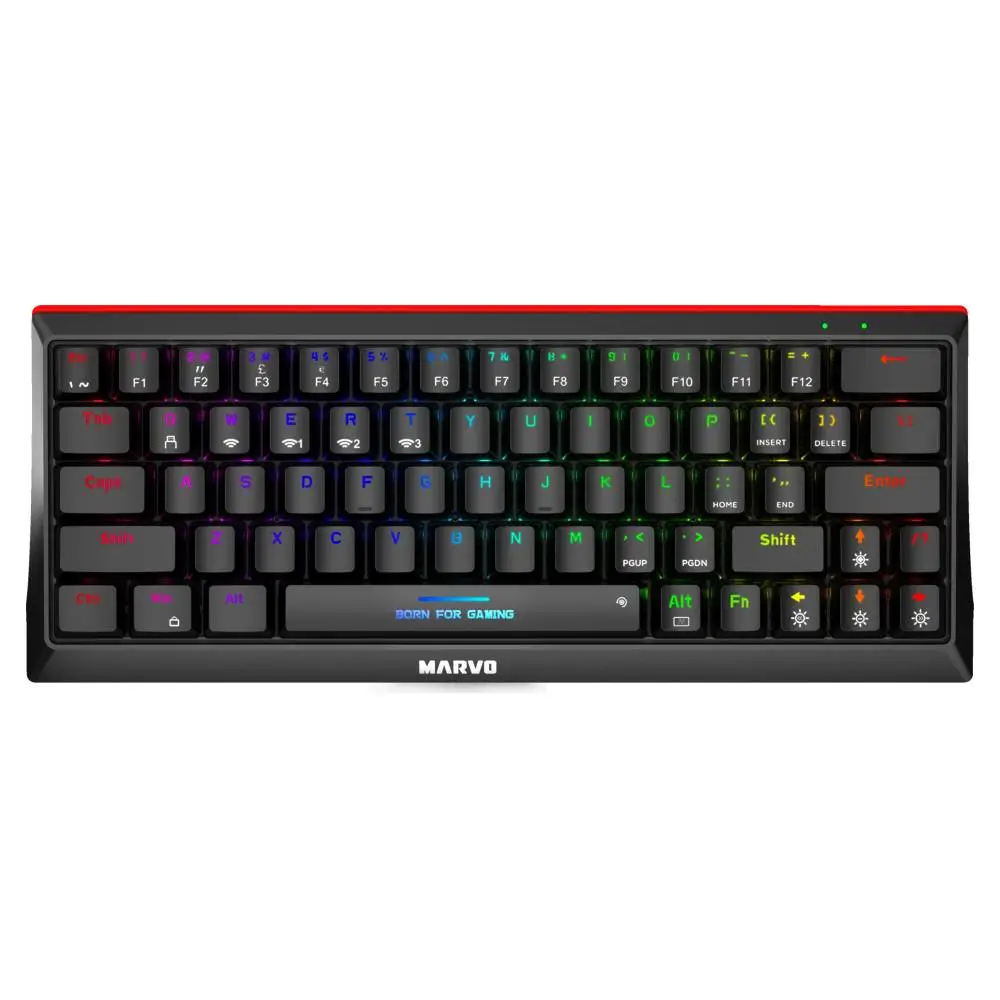Gaming mechanical keyboard Marvo Hecate 61WR Black - KG962W-R - Bluetooth 5.0, 63 keys