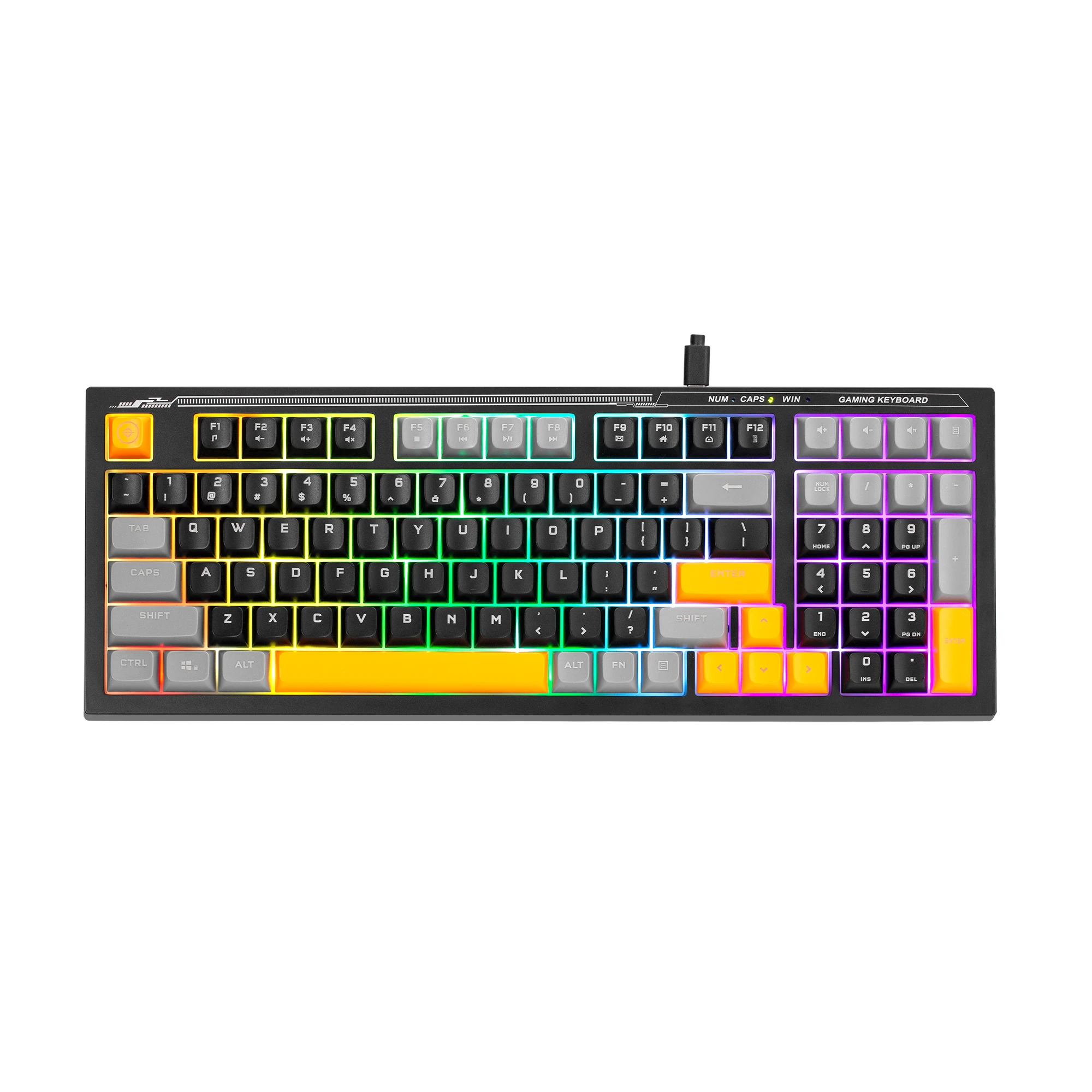 Геймъркса клавиатура MARVO S50A - Rainbow, 98 keys - MARVO-K638A