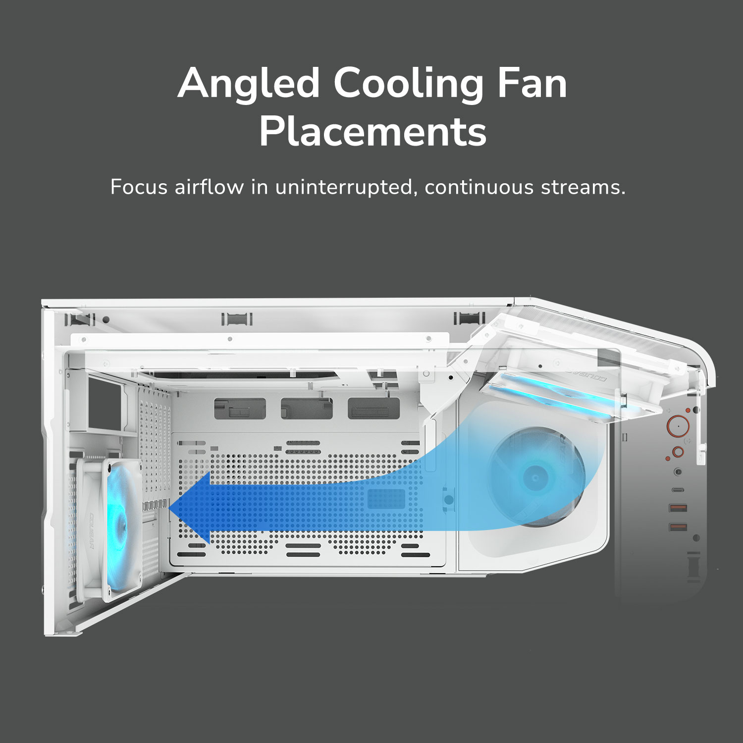 Кутия COUGAR FV270 White Mid tower Tempered Curved Glass Case