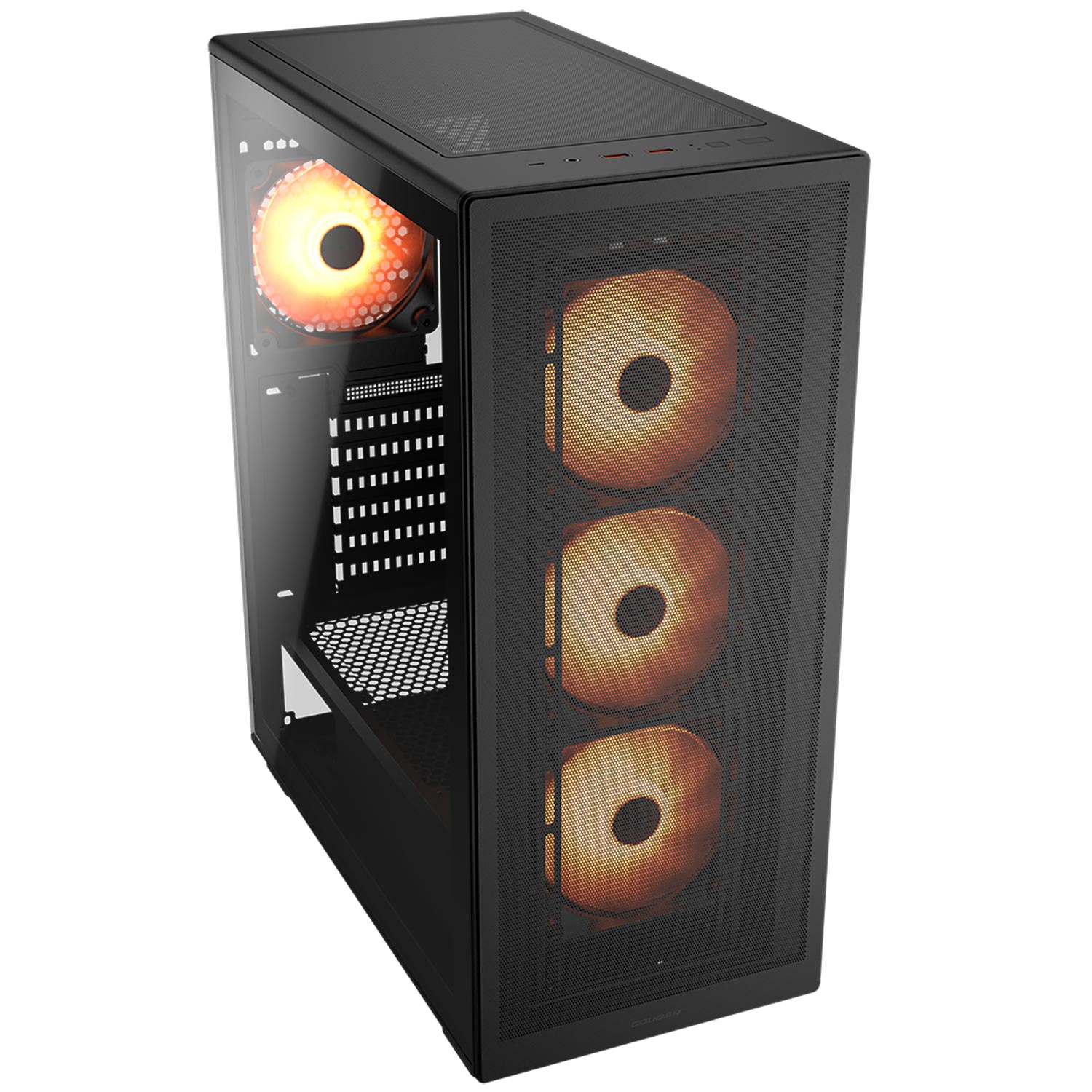Кутия Cougar MX220 RGB Black Mid-Tower Case - CGR-2AC8B-RGB