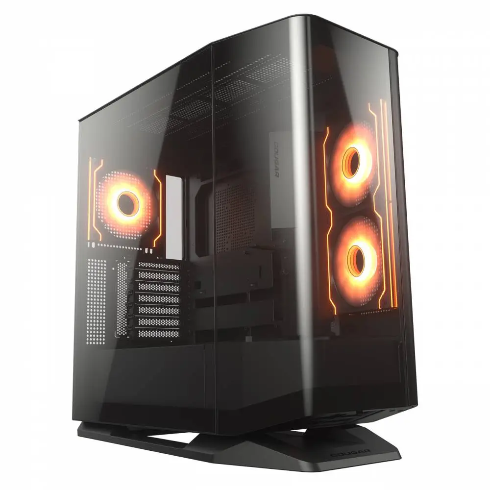 Кутия COUGAR FV270 RGB Black Mid tower Tempered Curved Glass Case - CGR-58M6B-RGB