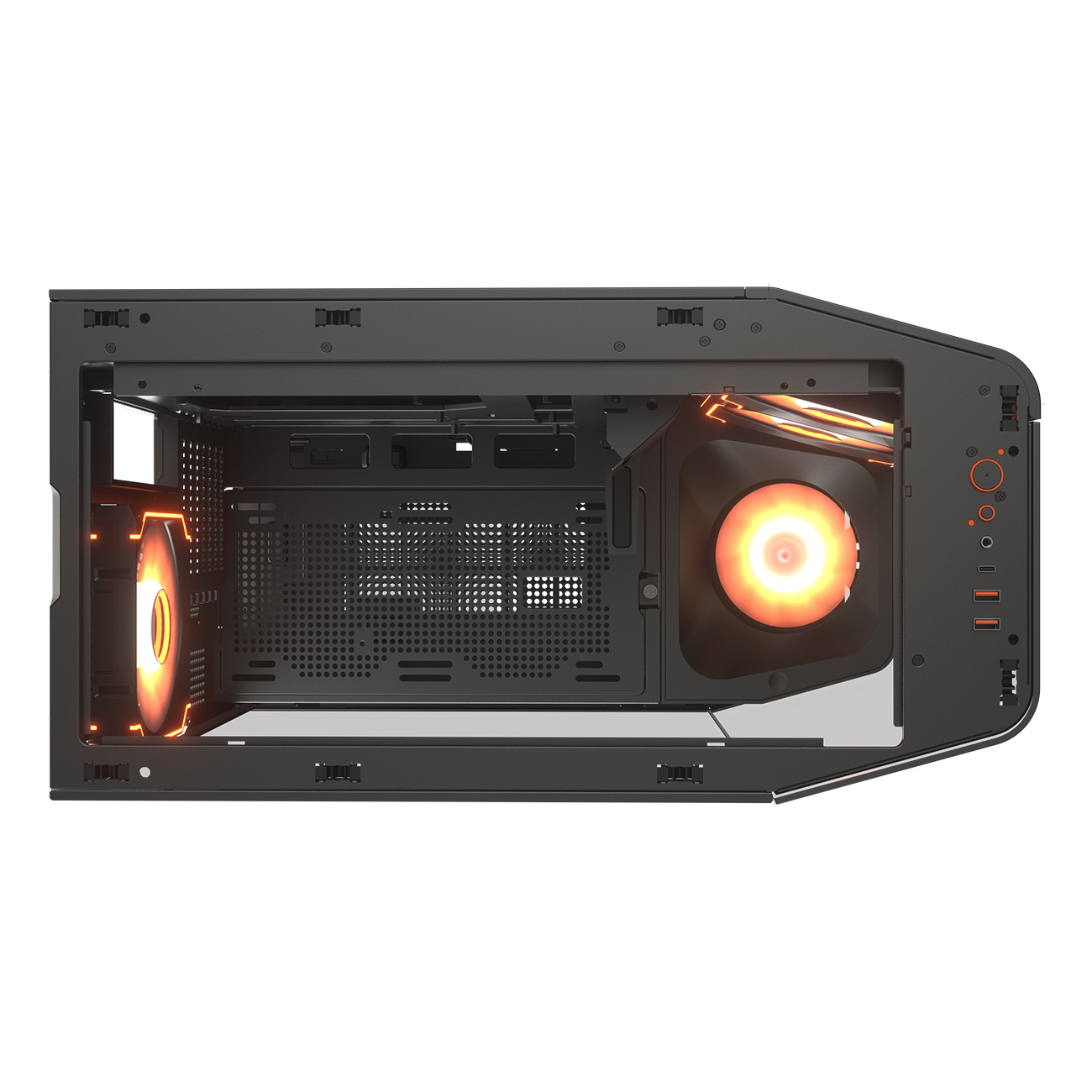 Кутия COUGAR FV270 RGB Black Mid tower Tempered Curved Glass Case - CGR-58M6B-RGB
