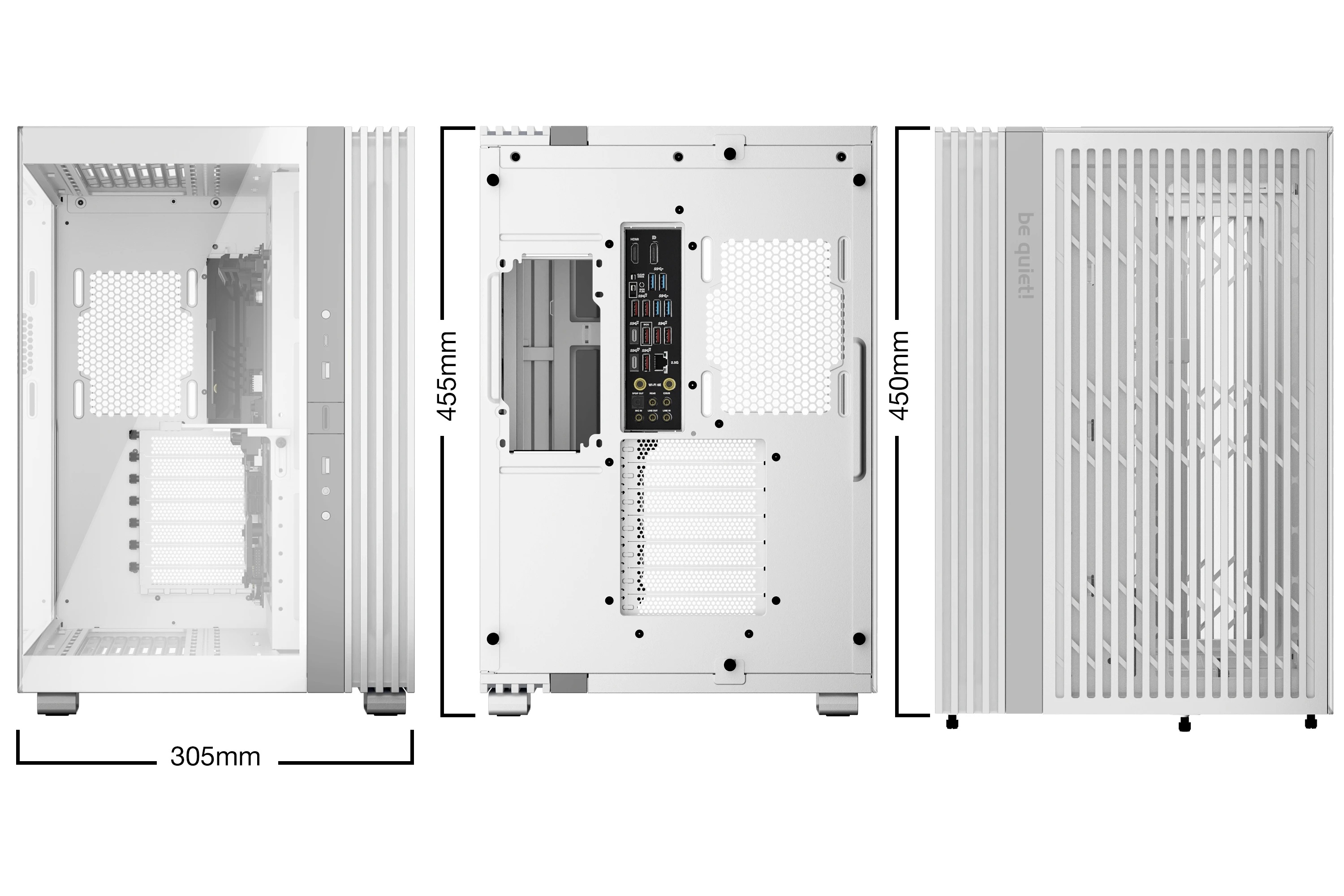 Кутия be quiet! LIGHT BASE 600 DX White ATX Case - BGW66