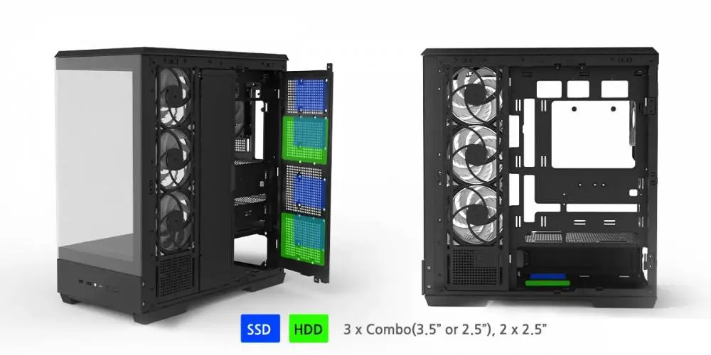 Zalman кутия Case ATX - P50 DS Black - Digital Display, Addressable RGB