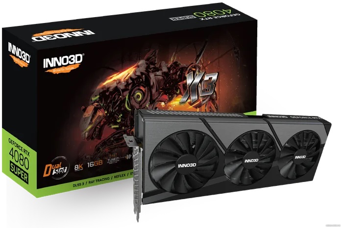 Видео карта Inno3D GeForce RTX 4080 SUPER X3 16GB GDDR6X - N408S3-166X-18703552