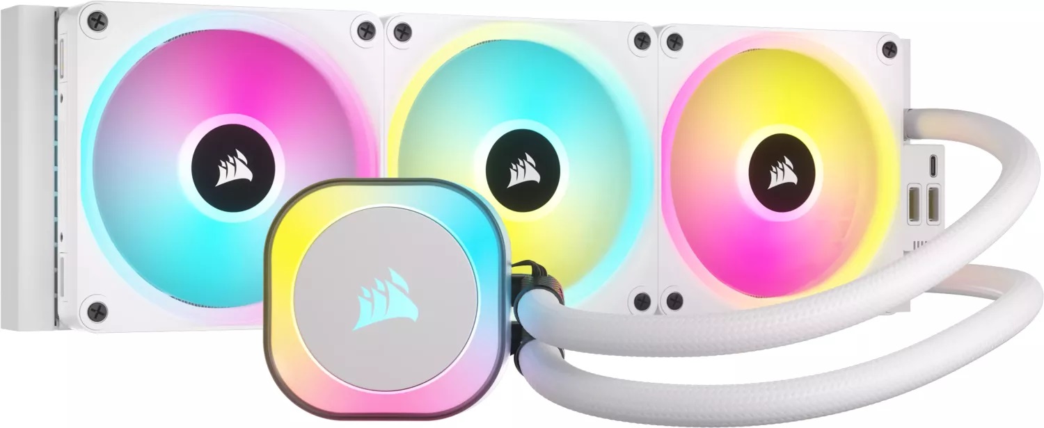 Водно охлаждане за процесор Corsair iCUE LINK H150i RGB AIO Liquid CPU Cooler White - CW-9061006-WW 