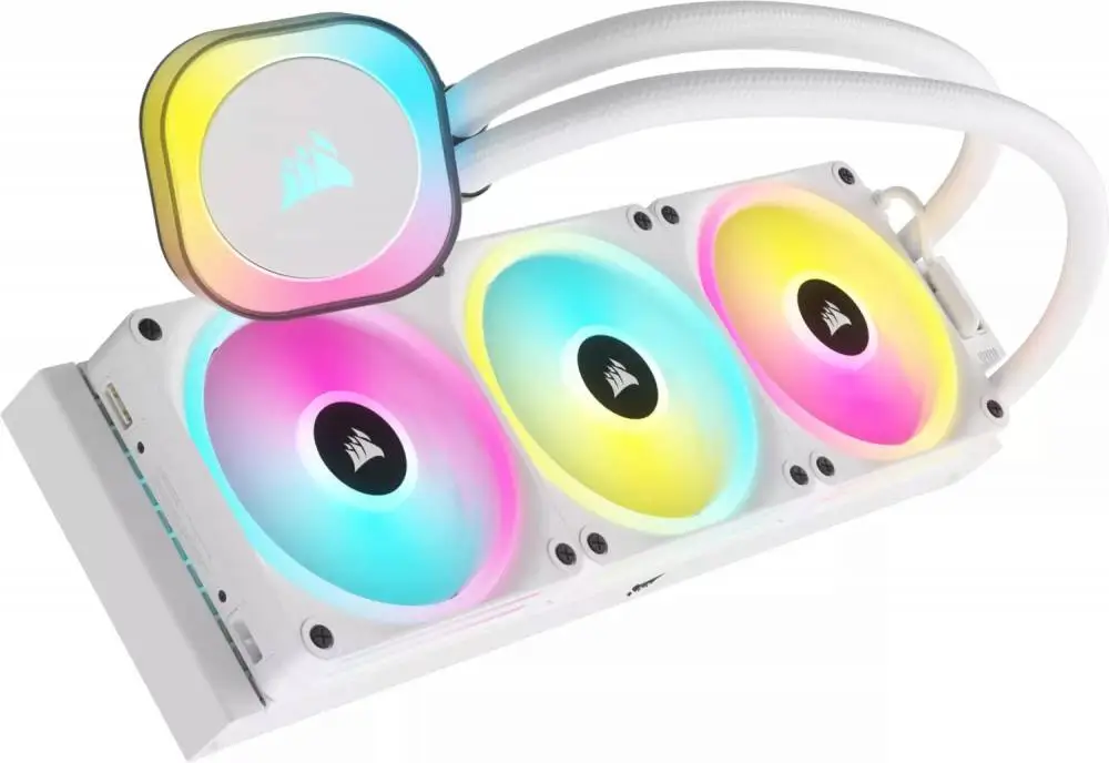 Водно охлаждане за процесор Corsair iCUE LINK H150i RGB AIO Liquid CPU Cooler White - CW-9061006-WW