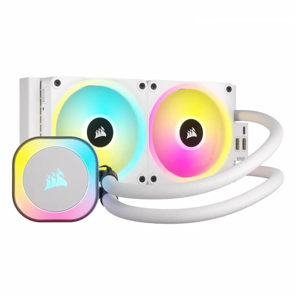 Водно охлаждане за процесор Corsair iCUE LINK H100i RGB AIO Liquid CPU Cooler White - CW-9061005-WW 
