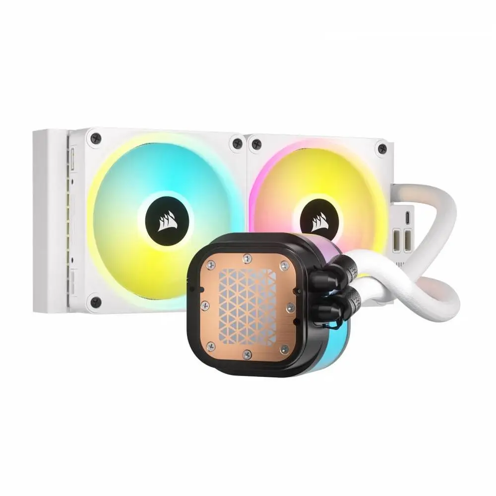 Водно охлаждане за процесор Corsair iCUE LINK H100i RGB AIO Liquid CPU Cooler White - CW-9061005-WW 