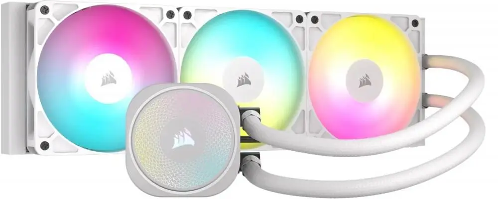 Водно охалждане за процесор Corsair NAUTILUS 360 RS ARGB Liquid CPU Cooler White - CW-9060095-WW