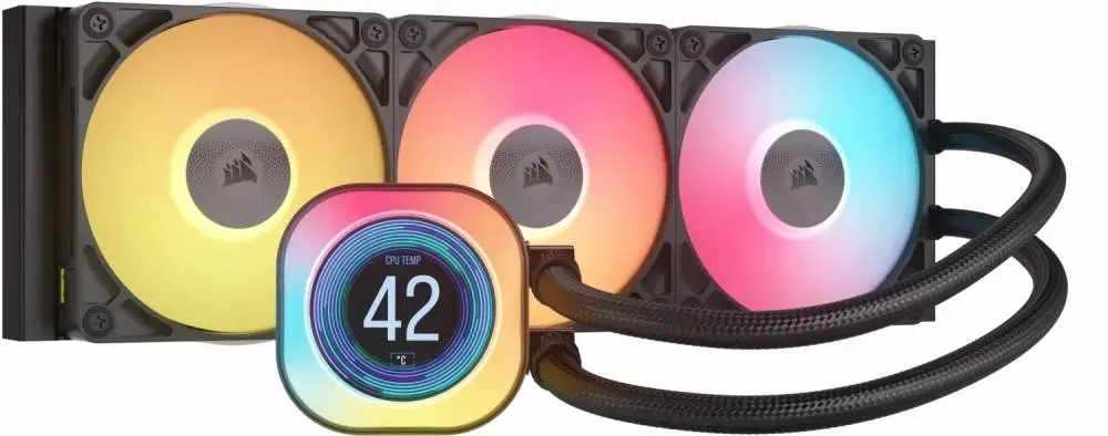 Водно охлаждане за процесор Corsair iCUE LINK TITAN 360 RX LCD Liquid CPU Cooler - CW-9061023-WW