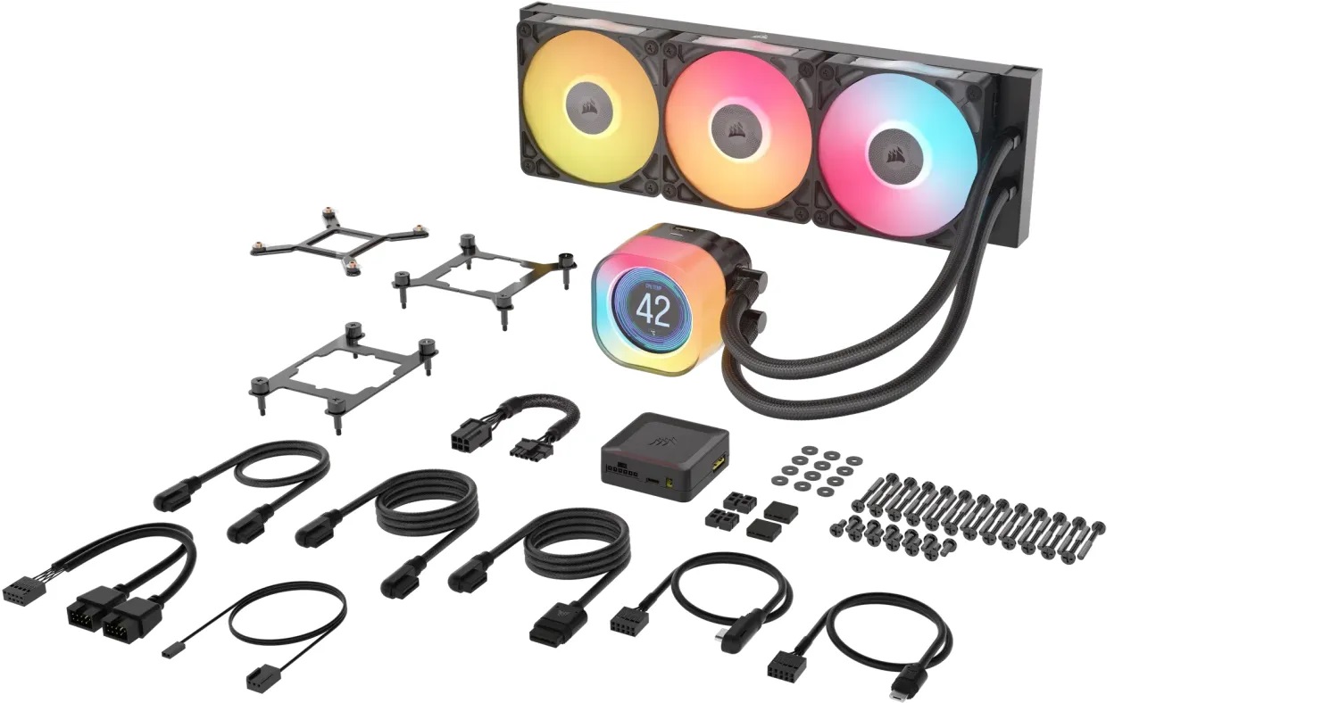 Водно охлаждане за процесор Corsair iCUE LINK TITAN 360 RX LCD Liquid CPU Cooler - CW-9061023-WW