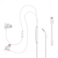 Слушалки JBL Quantum 50C, In Ear, Бели