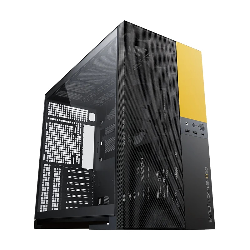 Кутия Geometric Future Model 5 Vent Black/Yellow Case EATX - 1AM5VTBY00100