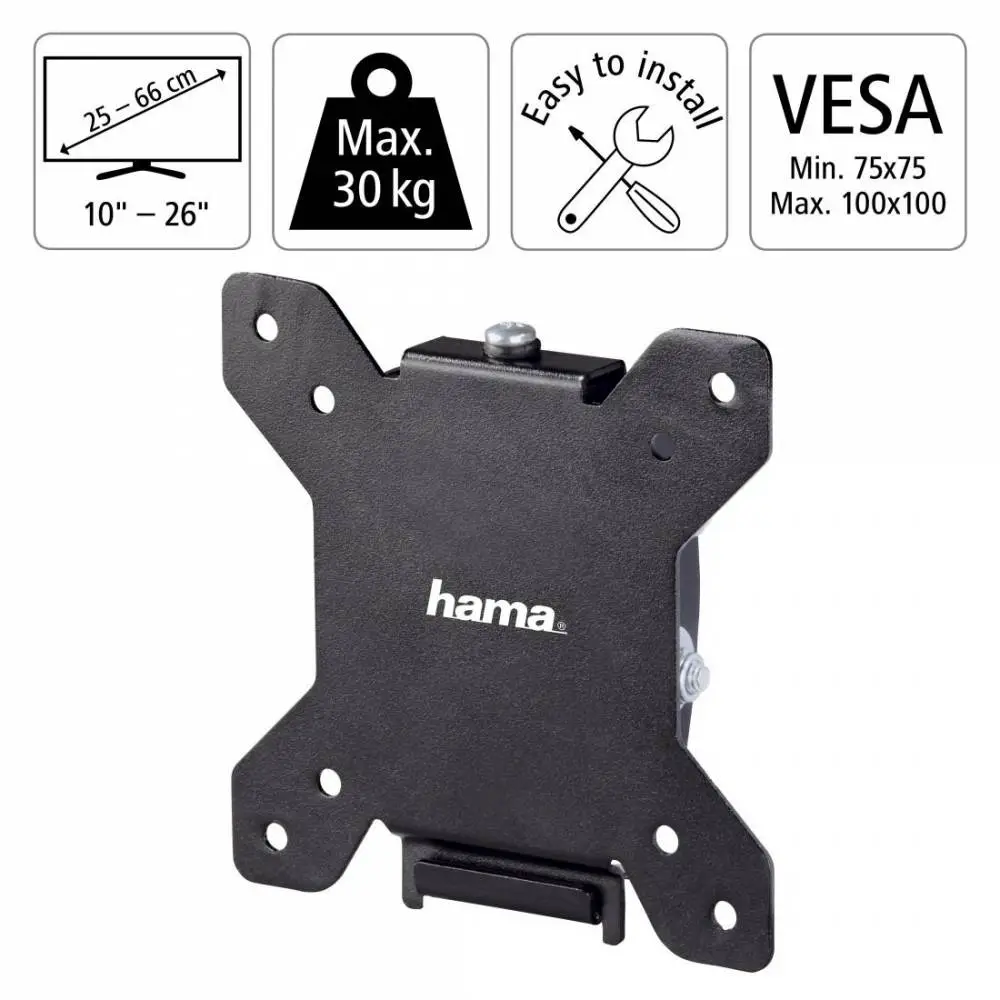 HAMA Стенна стойка за TV, накланяща се, 66 см (26") до 30 кг