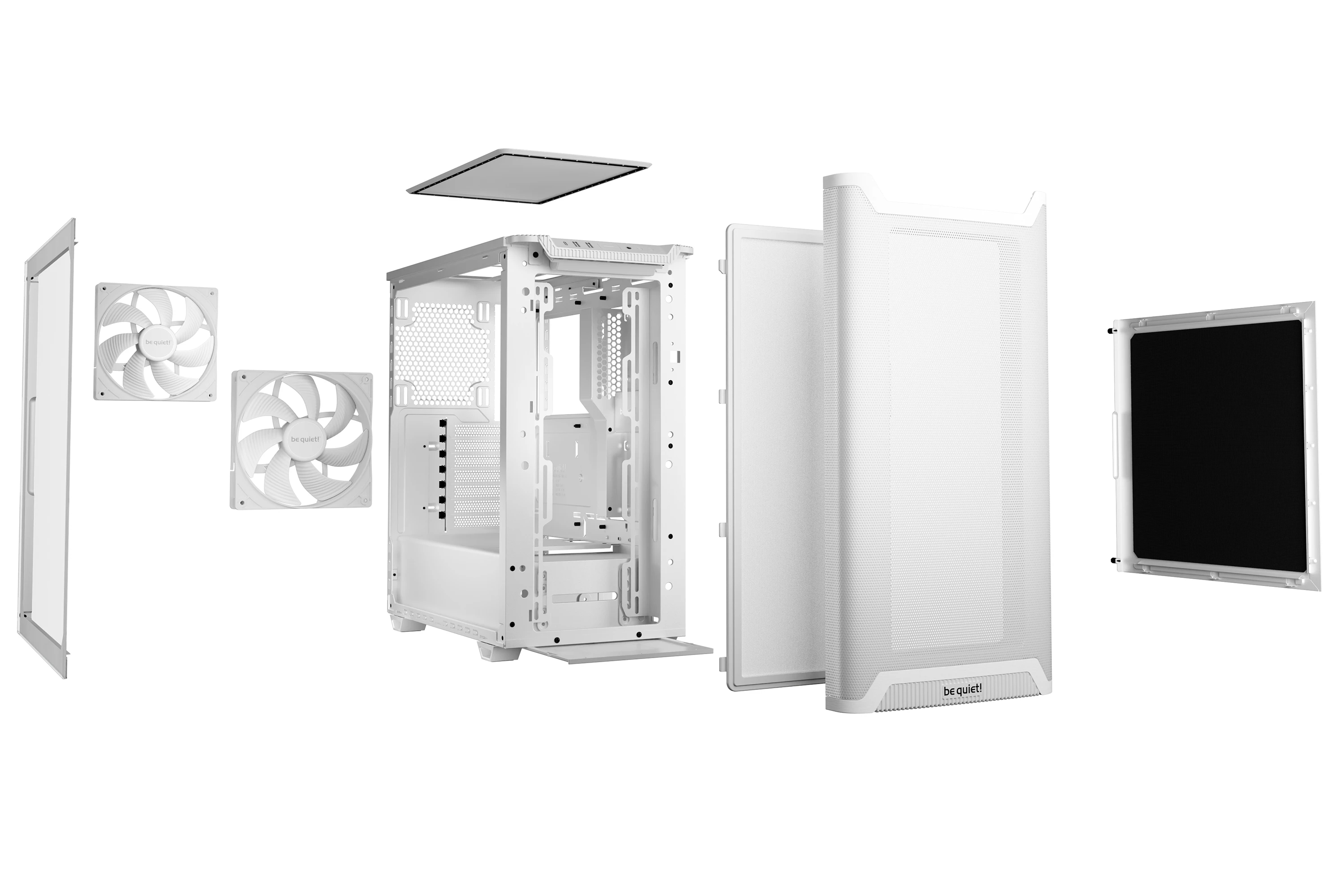 Кутия be quiet! Pure Base 501 Airflow Window White Case ATX - BGW75