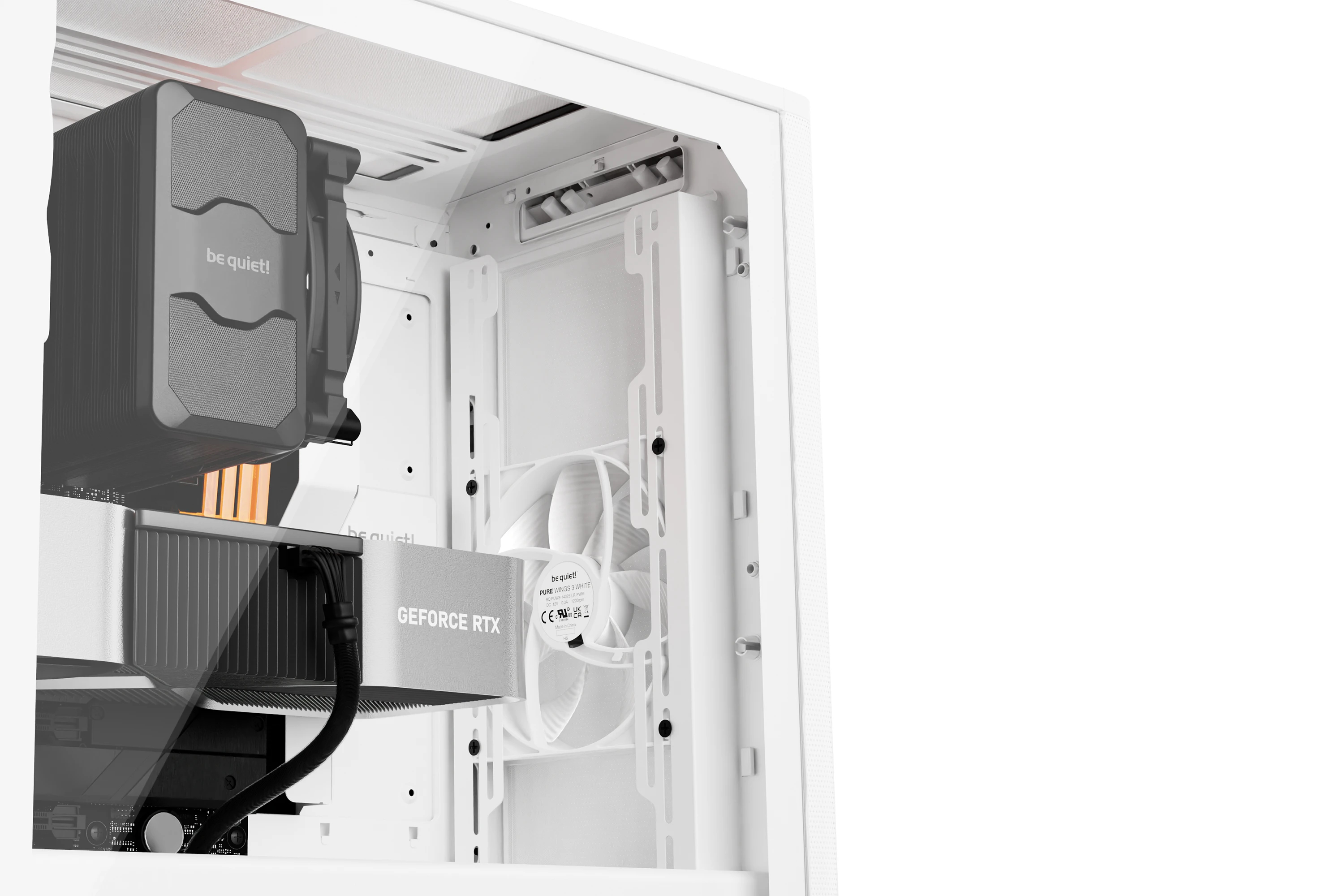 Кутия be quiet! Pure Base 501 Airflow Window White Case ATX - BGW75