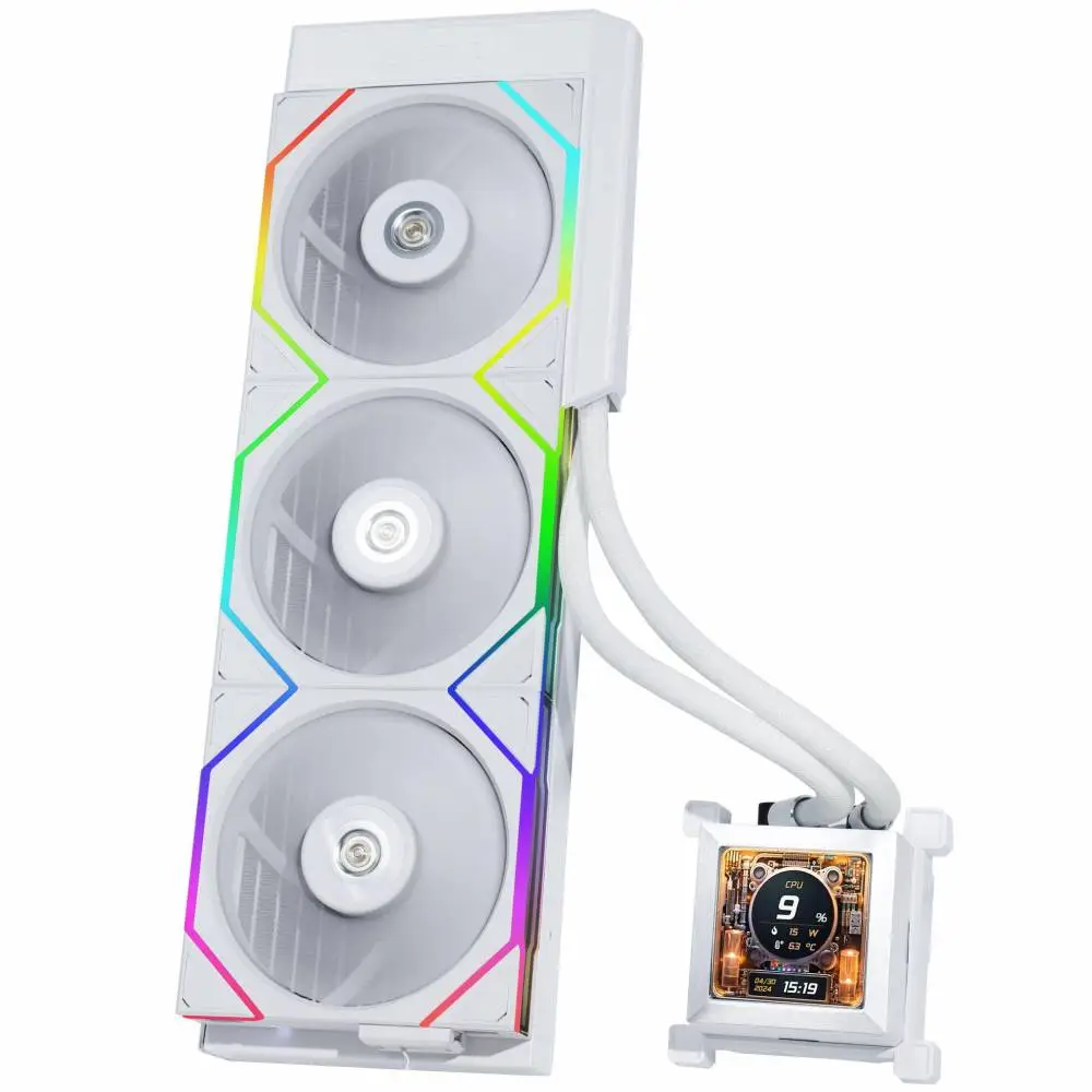 Водно охлаждане за процесор Lian Li HydroShift LCD 360 TL - White