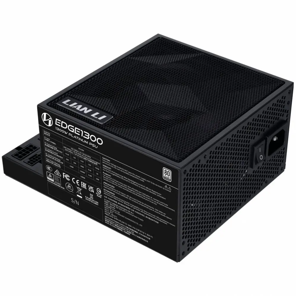 Τροφοδοτικό Lian Li EDGE EG1300 Black 1300W 80 Plus Platinum PCIe 5.1, ATX 3.1