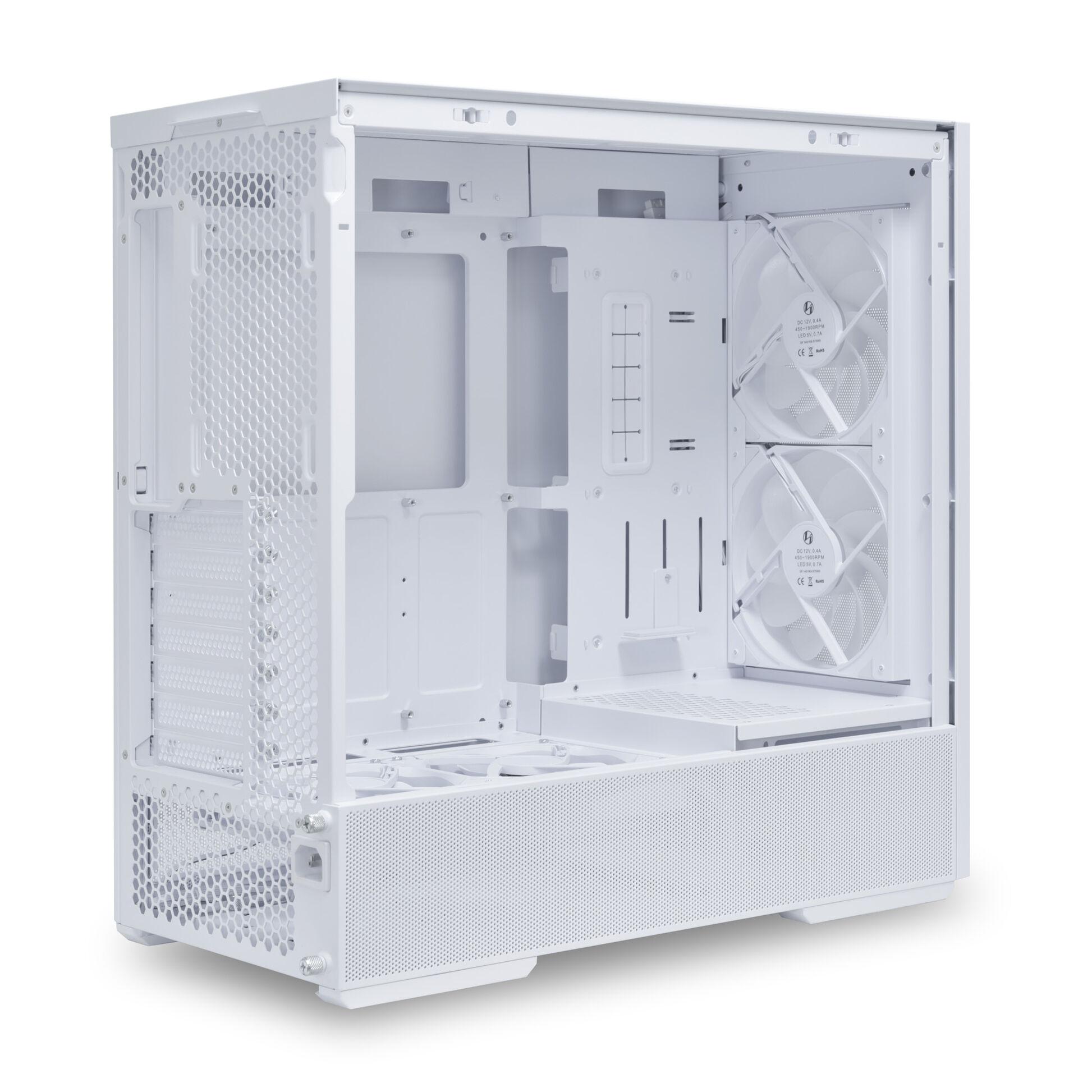 Кутия Lian Li LANCOOL 207 Mid-Tower, Tempered Glass, Бяла
