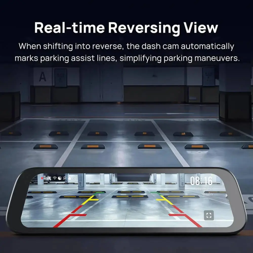 70mai комплект огледало и камера за задно виждане видеорегистратор Rearview Dash Cam 3K HDR Set - S500