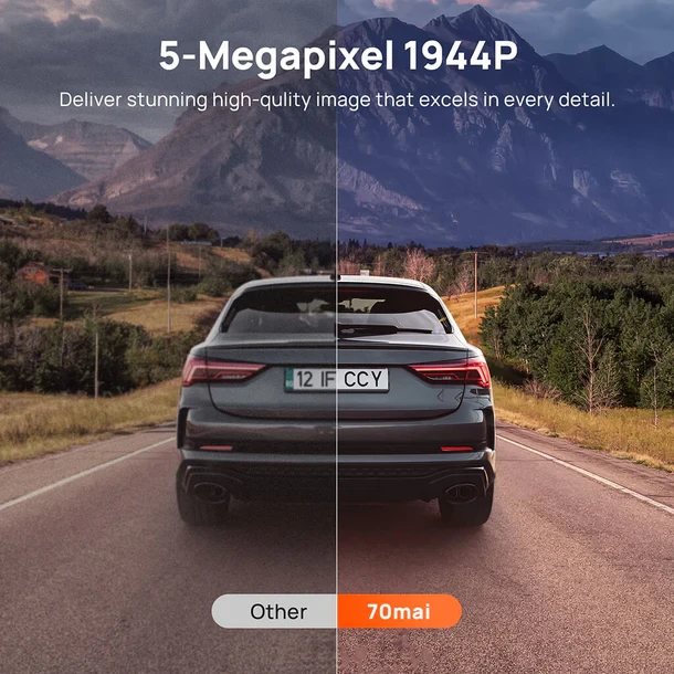 70mai Видеорегистратор Dash Cam HDR Set A510-1, Rear Cam included
