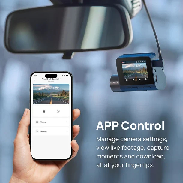 70mai Видеорегистратор Dash Cam HDR Set A200-1, Rear Cam included