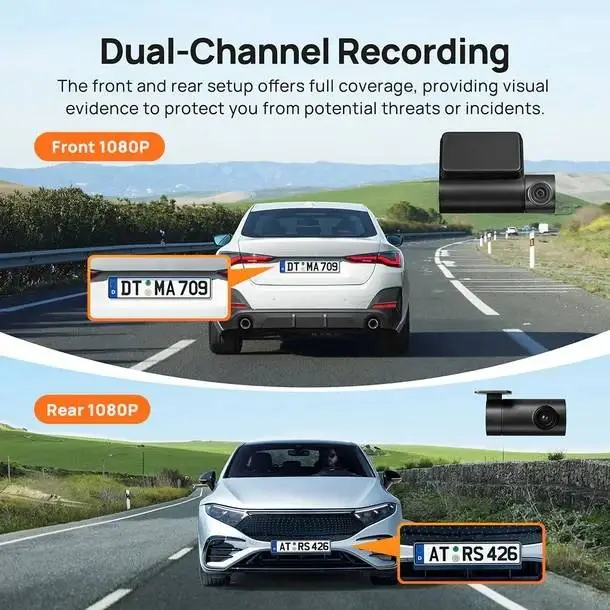 70mai Видеорегистратор Dash Cam HDR Set A200-1, Rear Cam included