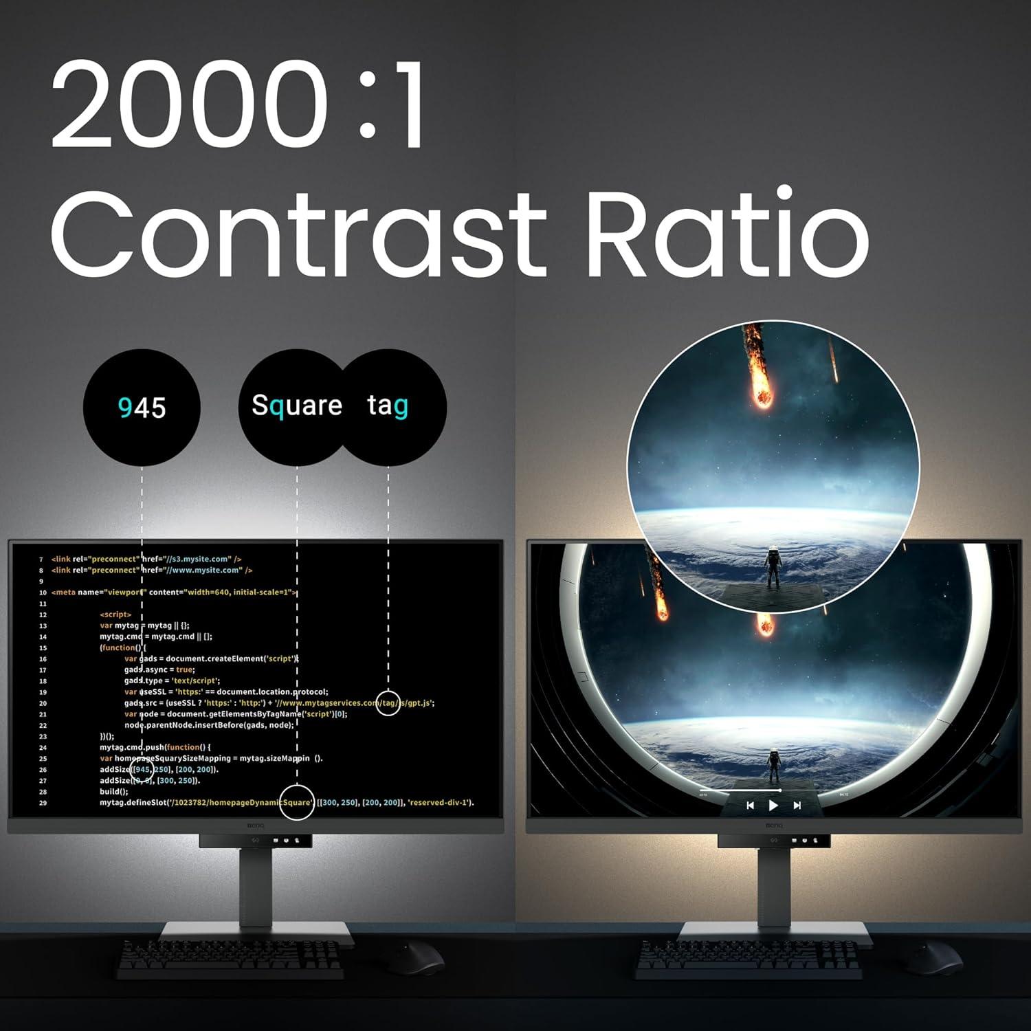Monitor BenQ RD320U 31.5" IPS, 3:2, 3840x2160, 5ms, Nano Matte, HDR 400, MoonHalo, B.I. Gen2, KVM Switch, DualView Plus, PIP/PBP, 2x HDMI 2.0, DP 1.4 x1, USB-C 90W x1, USB HUB, Speakers 2Wx2 - 9H.LMSLA.TBE