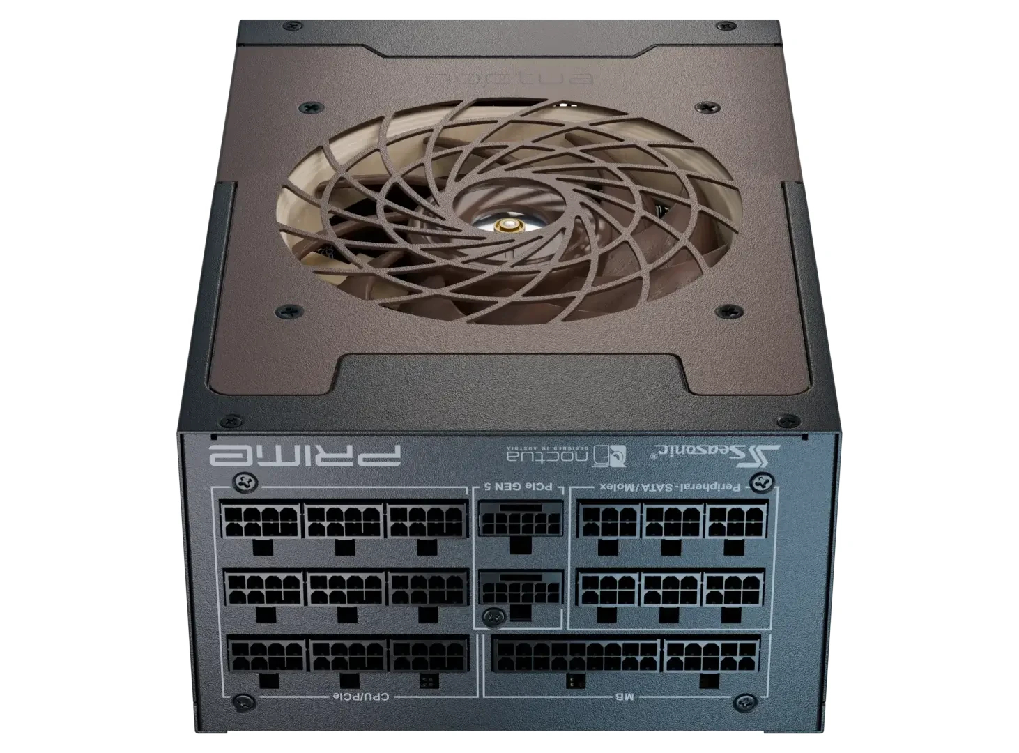 Захранване Seasonic PRIME NOCTUA EDITION TX-1600 PSU 1600W 80 Plus Titanium ATX 3.1 PCIe Gen 5 - SSR-1600TR2-NE