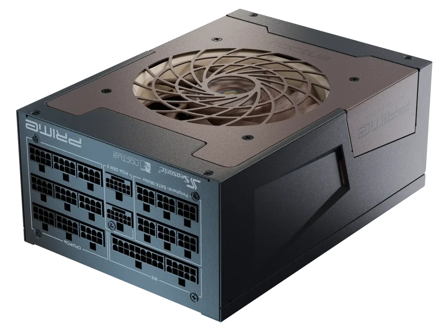 Захранване Seasonic PRIME NOCTUA EDITION TX-1600 PSU 1600W 80 Plus Titanium ATX 3.1 PCIe Gen 5 - SSR-1600TR2-NE