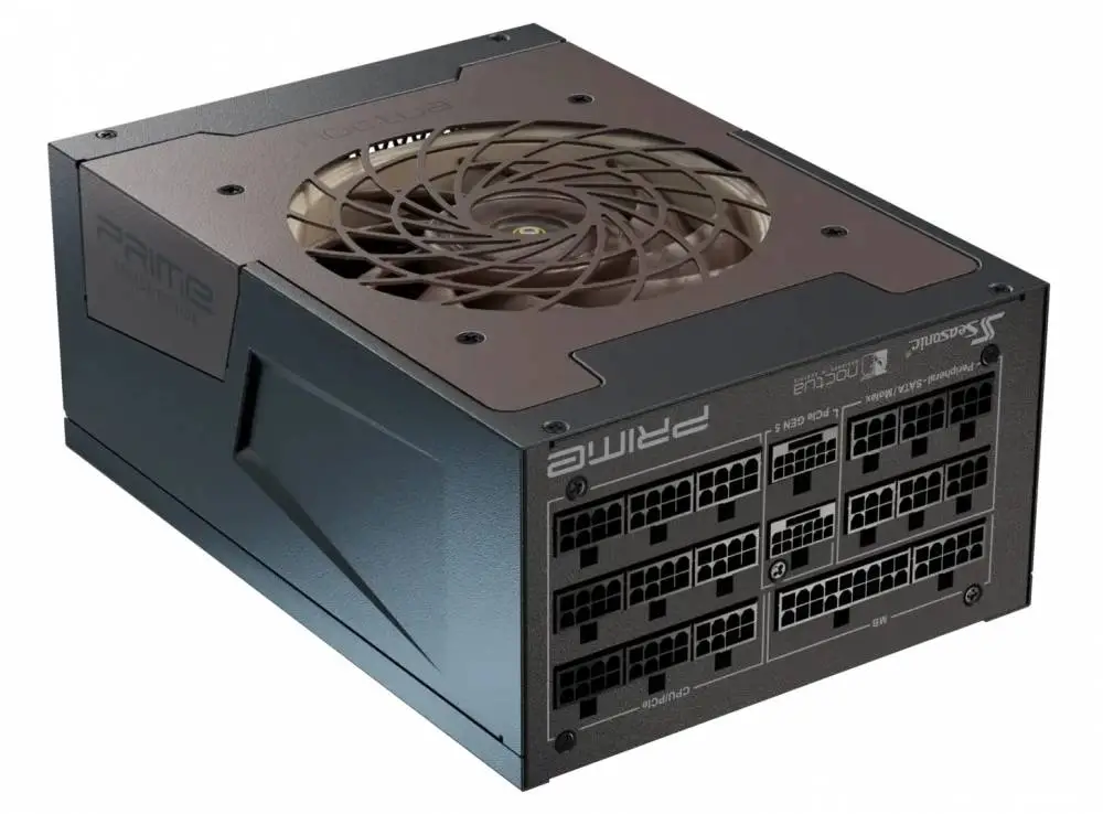 Захранване Seasonic PRIME NOCTUA EDITION TX-1600 PSU 1600W 80 Plus Titanium ATX 3.1 PCIe Gen 5 - SSR-1600TR2-NE