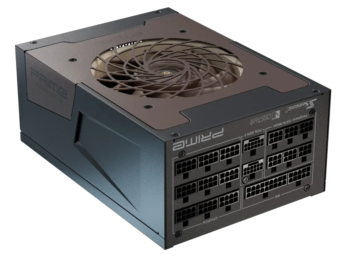 Захранване Seasonic PRIME NOCTUA EDITION TX-1600 PSU 1600W 80 Plus Titanium ATX 3.1 PCIe Gen 5 - SSR-1600TR2-NE