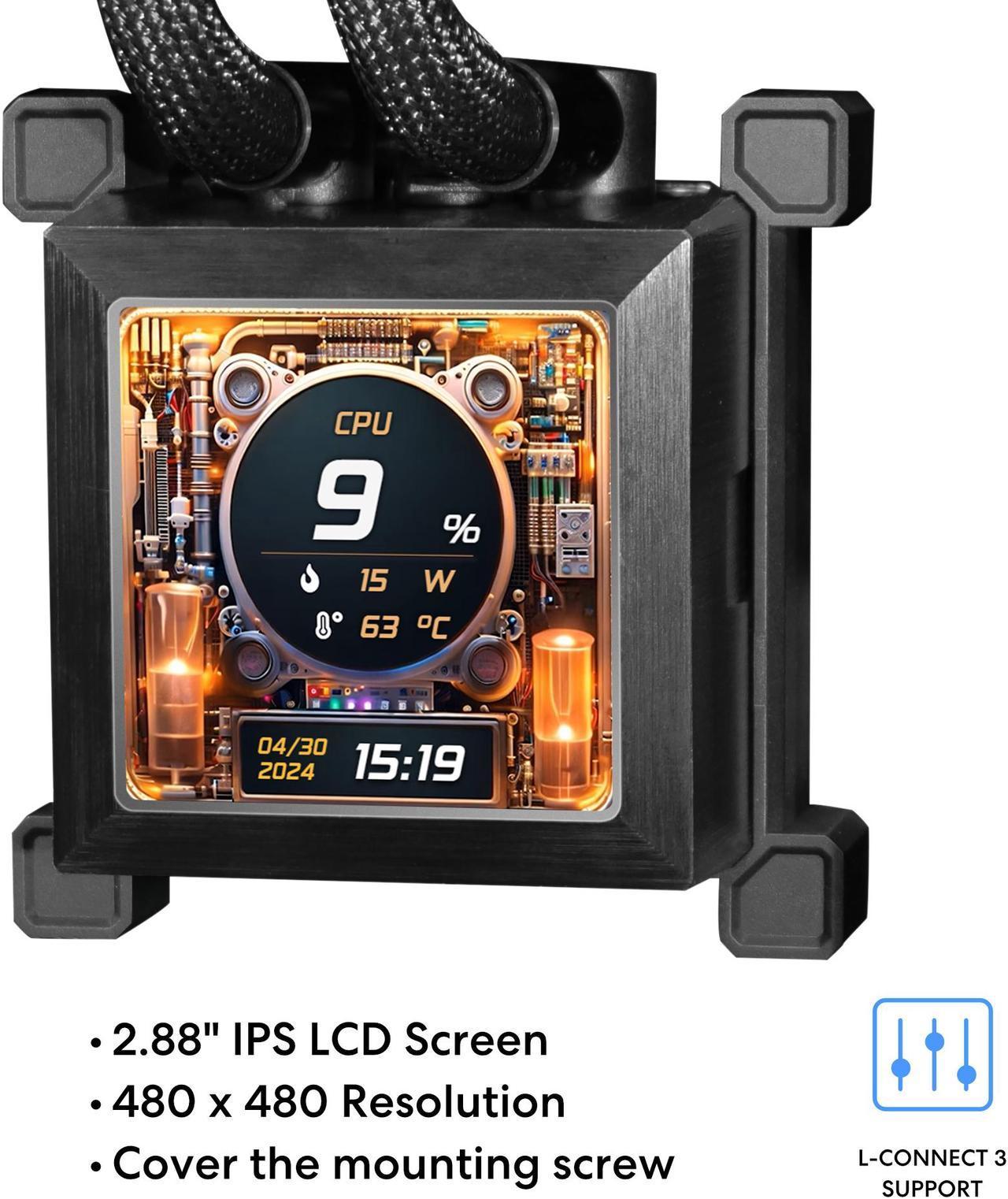 Водно охлаждане за процесор Lian Li HydroShift LCD 360 TL -  Black