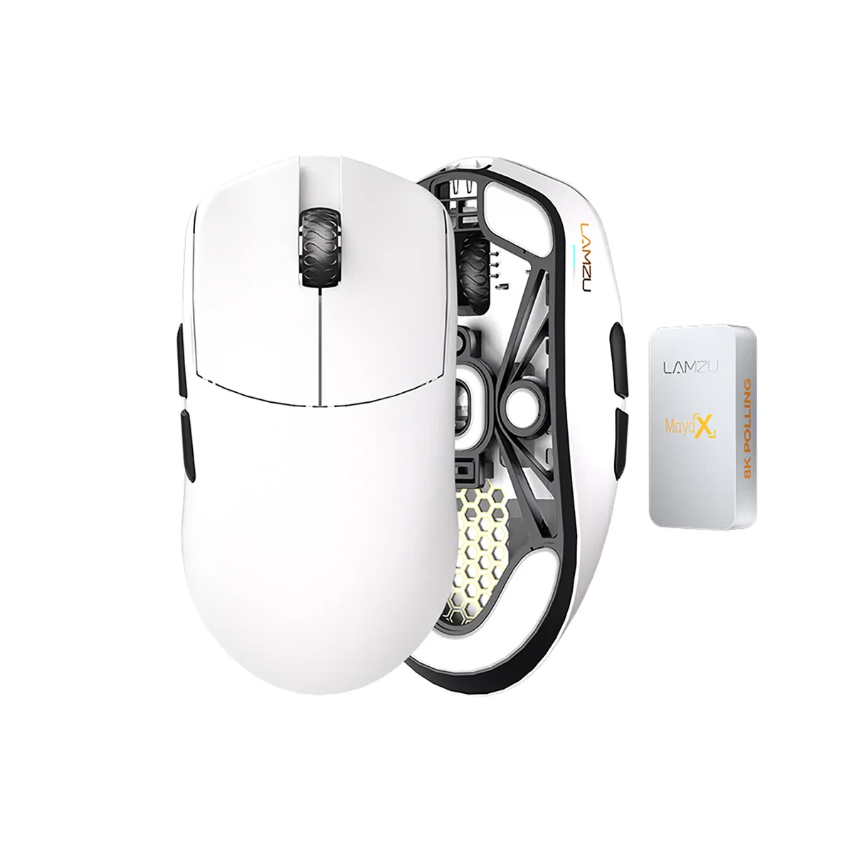 Геймърска мишка Lamzu MAYA X 8K - White