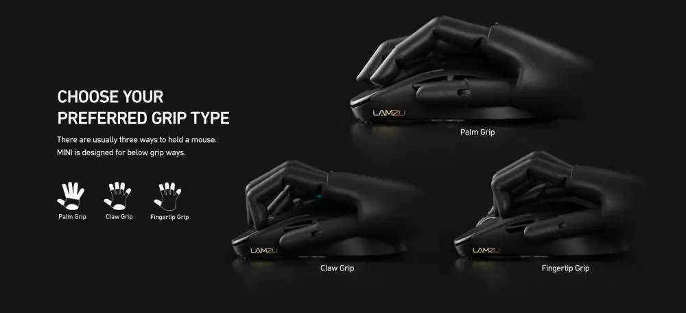 Геймърска мишка Lamzu ATLANTIS MINI 4K - Charcoal Black