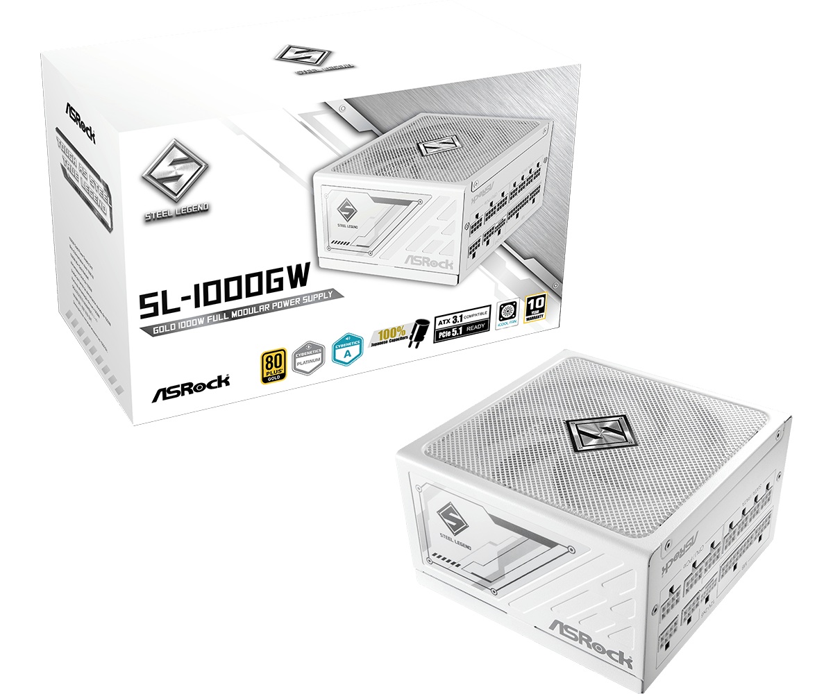 Захранване Asrock SL-1000GW 1000W 80 Plus Gold PSU ATX 3.1, PCIe 5.1