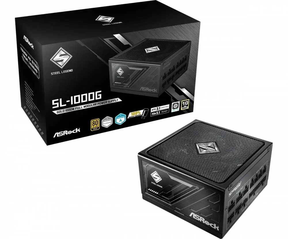 Захранване Asrock SL-1000G 1000W 80 Plus Gold PSU ATX 3.1, PCIe 5.1