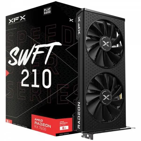 Graphics card XFX SPEEDSTER SWFT 210 AMD Radeon RX 7600 Core Edition 8GB - RX-76PSWFTFY