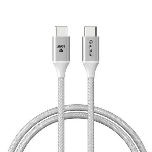 Orico καλώδιο Cable USB C-to-C PD 100W Charging 1.0m White - CDX-100CC-WH
