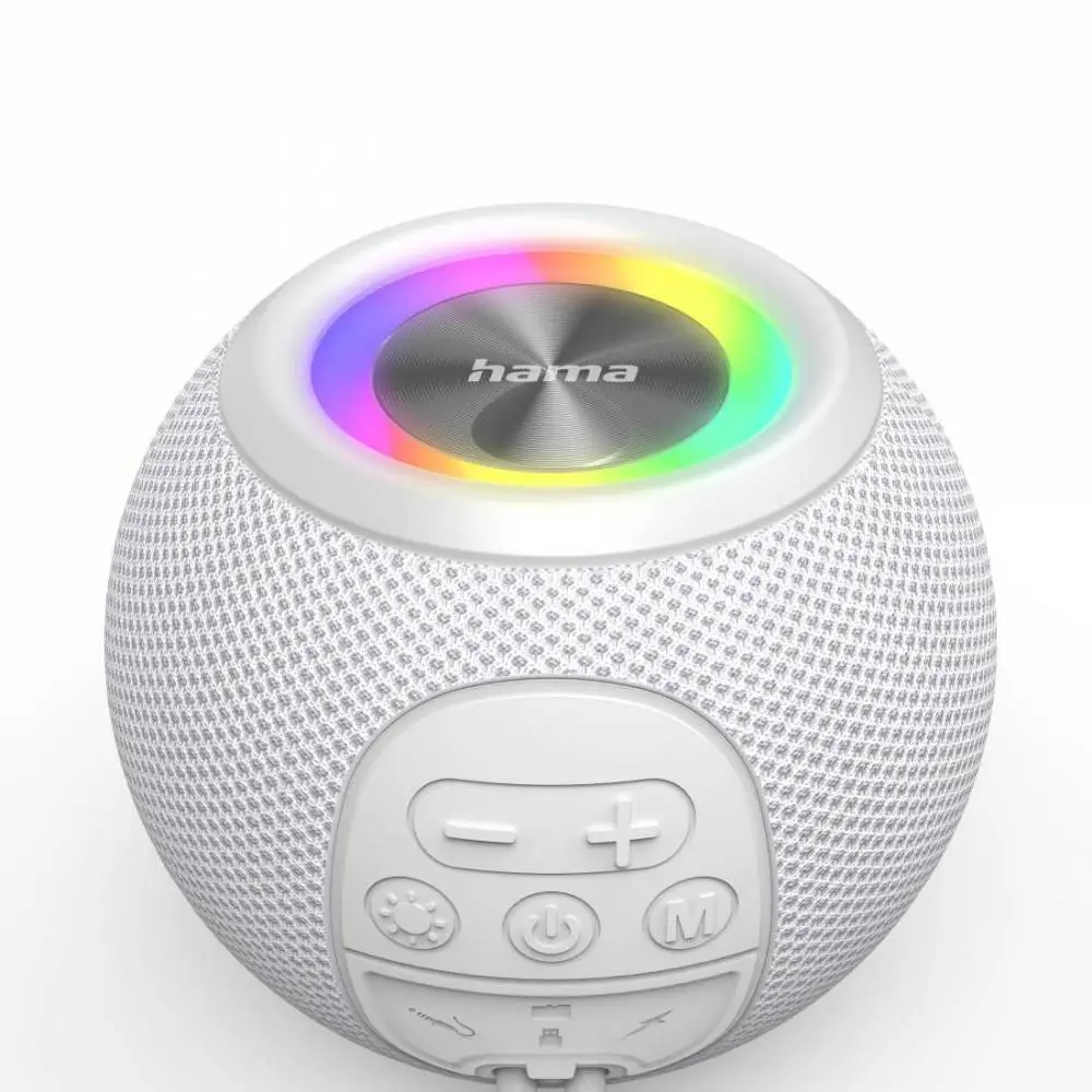HAMA Блутут колонка "Ball Shape Speaker", 5 светлинни режима, 5W, 188238