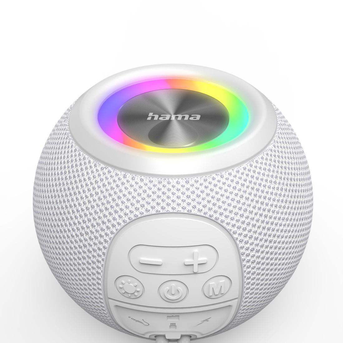 HAMA Блутут колонка "Ball Shape Speaker", 5 светлинни режима, 5W, 188238