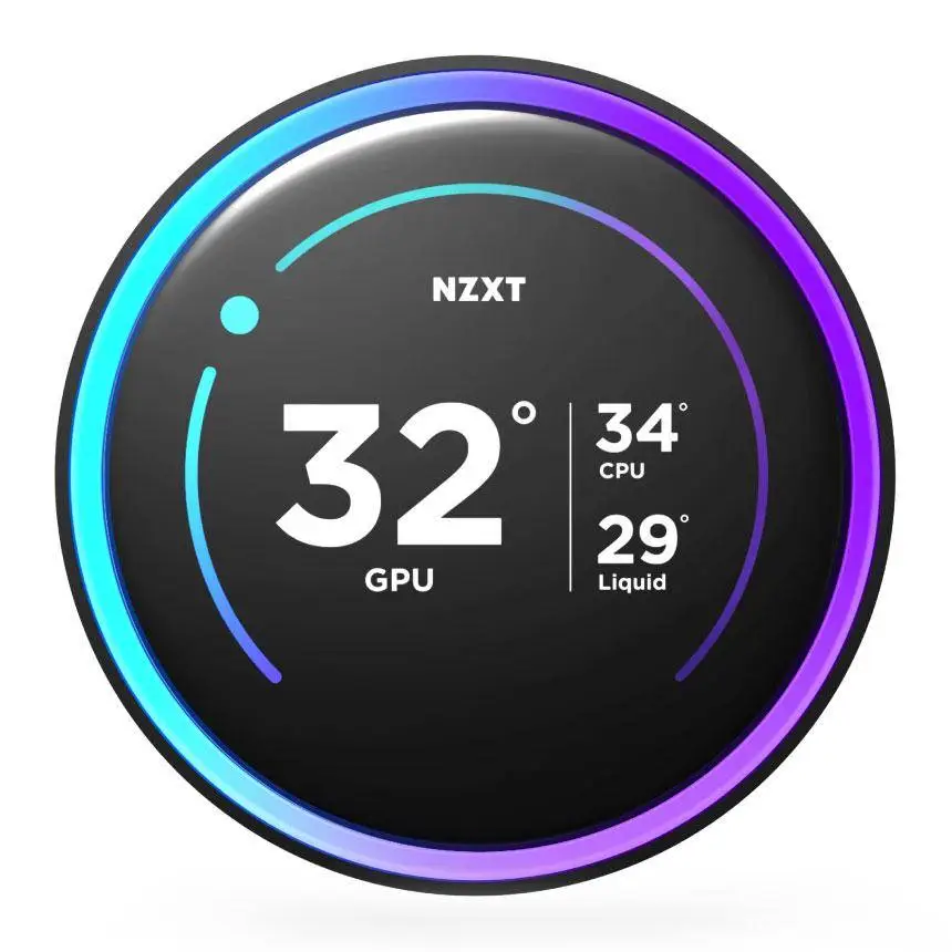 Водно охлаждане за процесор NZXT Kraken Elite 280 V2 RGB Black LCD Display