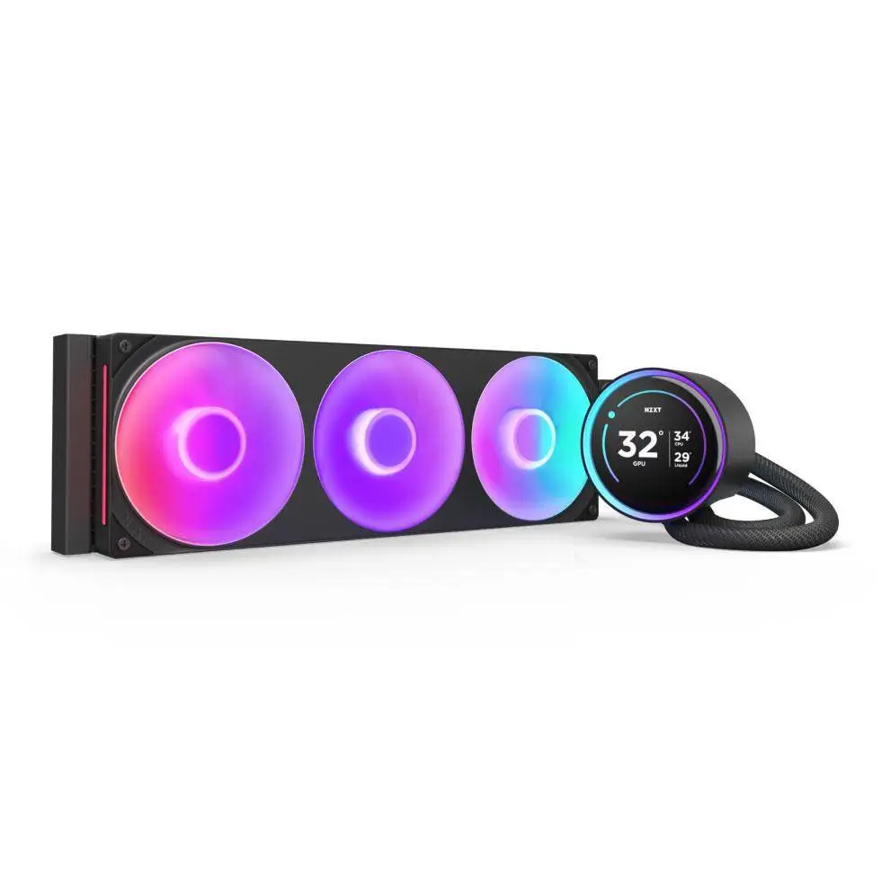 Водно охлаждане за процесор NZXT Kraken Elite 360 V2 RGB Black LCD Display